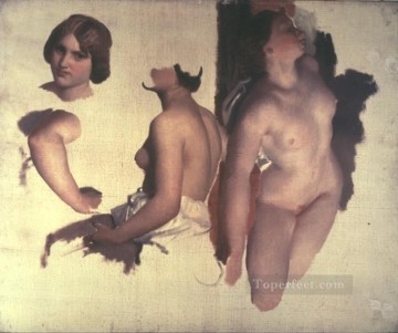 Nude Painting - Tanz der Bacchantinnen nude Marc Charles Gabriel Gleyre